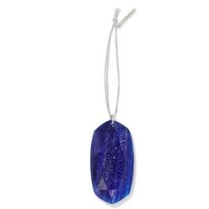 Kendra Scott Danielle Stone Ornament – Rhod Navy Dusted Glass – NIB